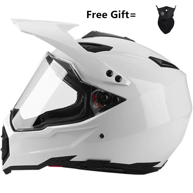 Crossfit Full Gear - Kask motocyklowy pełnotwarzowy w kolorze białym